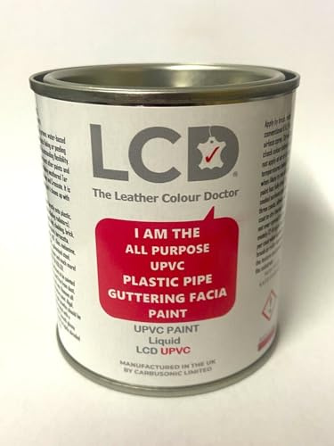 The Leather Colour Doctor uPVC, PVC, PVCu Paint 250g Tin Easy to use brushable for Windows Doors Guttering and Plastics.(Frame White, 0.5 Liters)