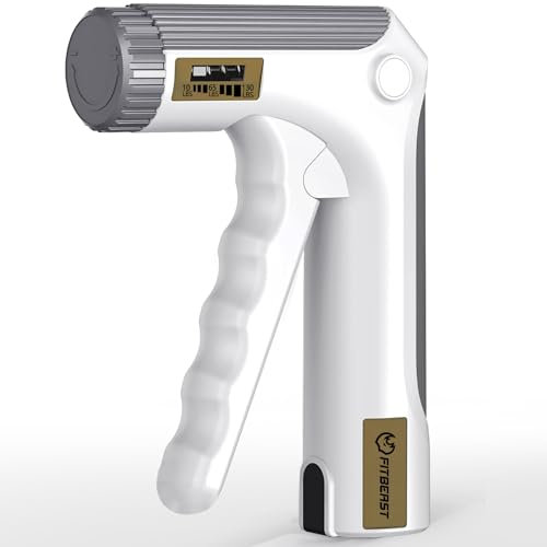 FitBeast Fortalecedor de Agarre y Antebrazo, Empuñaduras de Mano - Resistencia Ajustable 10-130LBS (Paquete de 1)