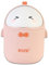 DYOU en Table Trash Can with Lid - Mini Cute Pink Cartoon Trash Bin for Work, Offices, Home