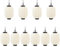 Amosfun 10 Stk Winterliche Melonenlaterne Japanische Ramen Weihnachtsschmuck Hochzeitsdeko lampions kinder Pendelleuchten Kronleuchter Papierlaterne selber machen wohnkultur laterne