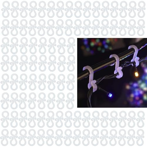 Niwieoi 120 PCS Gutter Hooks: S-Hooks for Christmas & Outdoor Lights