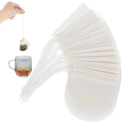 ZEYIYER Round Paper Tea Filters - Small Strainer Bags for Loose Leaf Tea(7.7 x 6.7 cm)