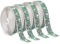 Telooco 4 Rotoli Nastro di Strass Autoadesivo Glitter Strass Autoadesivo con Cristalli Nastro Adesivo Rotoli per Artigianato Fai da Te Specchi Vestiti (4 Righe da 1 Yard, Verde)