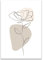 ARTFAVES® Poster - Beige Blume Abstrakt 1 | Wanddeko Wandbild Kunst Illustration | ohne Rahmen | 30 x 40 cm