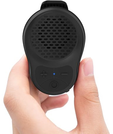 STDFORU Mini haut-parleur portable à clipser Bluetooth sans fil - Haut-parleur portable pour course à pied - Haut-parleur de chantier (noir + noir)