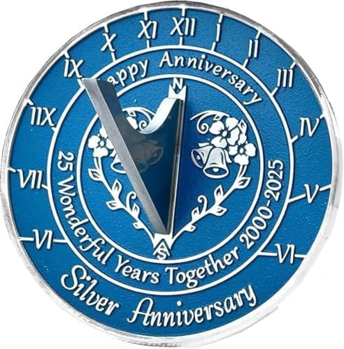 ANTIQUEMEDIEVAL Sonnenuhr zum 25. Jahrestag 2025, Geschenk für Paare