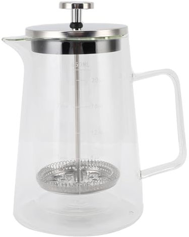 TOPINCN French Press Coffee Maker, 650ML Coffee Press High Borosilicate Glass Carafe Double Wall French Press Coffee Pot for Coffee Brewing, Portable Cold Brew Teapot for Kitchen