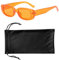 COACOM 1 Lentes De Naranja Y 1 Gafas, Gafas Retro, Gafas Modernas, Gafas De Sol Rectangulares, Accesorios Portátiles.