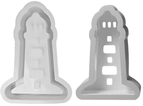 Silikonformen Gießformen Leuchtturm, 3D Leuchtturm Silikonform Haus Gießformen Silikon Leuchtturm Gipsform zum Gießen Gießform Leuchtturm Silikonform Sommer für 3D Gips Kerzen