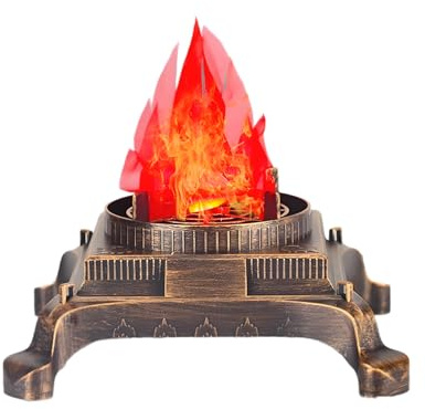 Gefälschte Flammenleuchte, elektrische Lagerfeuerlampe, realistische flackernde LED, batteriebetriebene dekorative Feuerstelle, Nacht-Ambiente-Beleuchtung für Camping, Tisch, Schlafzimmer