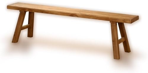 ROBAUN Bauernhaus-Holzbank for das Ende des Bettes, Eingangsholzbank im rustikalen Esszimmer(19.6 * 10.2 * 17.7in/50 * 26 * 45cm)