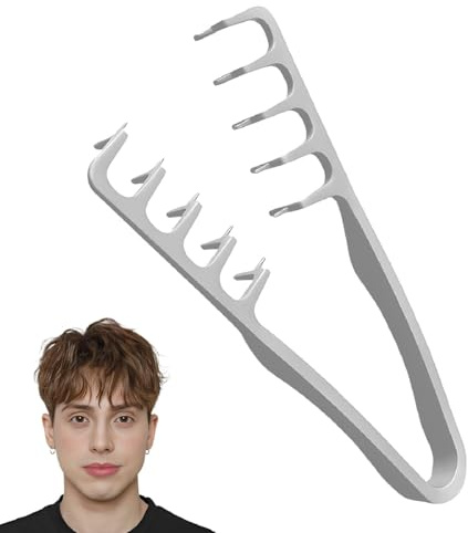 Yoezuo 2 Pcs Peine Texturizador, Peine de Dientes Anchos | Herramienta para dar Volumen a las Raíces, Peine Texturizante para Salón y Hogar