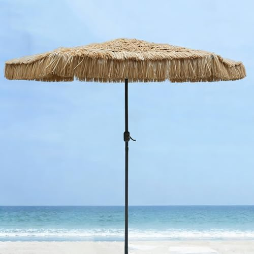 Générique Parasol De Jardin Tiki | 270 Cm De Diamètre | 255 Cm De Hauteur | Protection UV30+ | Grand Parasol De Plage en Paille