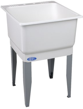 Mustee 14 Utilatub 23 in. x 25 in. Freestanding Laundry/Utility Sink in white