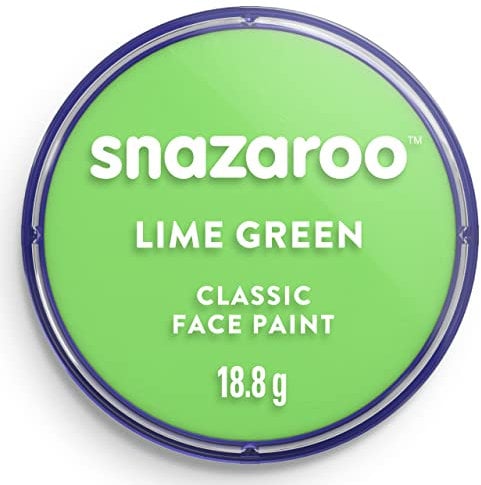 Snazaroo - Peinture Pour Visage et le Corps, Maquillage Pour Visage et Déguisement, Pour Enfants et Adults,Fard 18 ML, Couleur Citron Vert