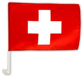 Drapeau de voiture Suisse 45 x 30 cm