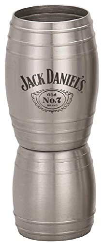 Jack Daniels lizenziertes Barware Doppel-Barrel Jigger, 28 g/57 ml, Silber