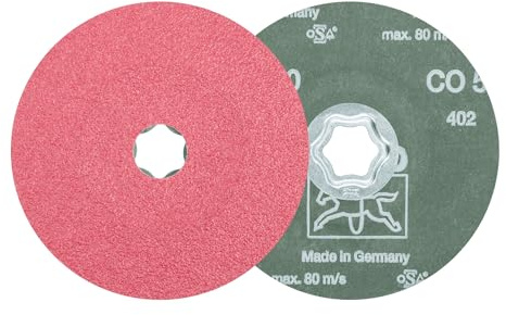 PFERD 722183 Fiberschleifer CS FS, Ausführung Keramikkorn CO, Combiclick, 50 Korngröße, 125mm, 25 Stück