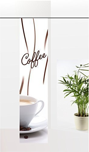 gardinen-for-life Flächenvorhang Coffee 2, Schiebevorhang mit Druck-Motiv, Gr.60x260 cm, Küche