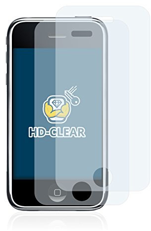 BROTECT (2 Stück Schutzfolie für Apple iPhone 3G Displayschutz Folie Ultra-Klar