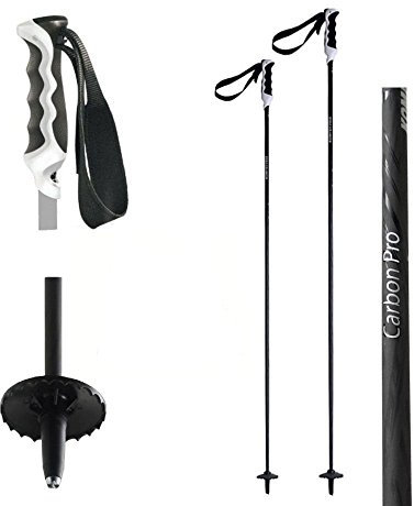 Komperdell Alpin Skistock Carbon Black - Carbon SKISTÖCKE Duplo-Griff