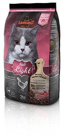 Leonardo Adult Light [2kg] Katzenfutter | Diät Trockenfutter für Katzen | Alleinfuttermittel für Katzenrassen ab 1 Jahr