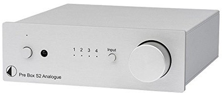 Pro-Ject Pre Box S2 Analogue, Audiophiler Stereo Vorverstärker (Silber)