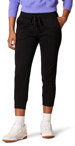 Amazon Essentials Pantaloni Joggers Sportivi in Pile (Disponibili in Taglie Forti) Donna, Nero, M
