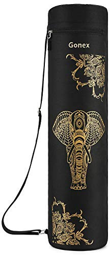 Gonex Borsa per Tappetino Yoga, Esercizio Completo con Cerniera Borsa per Tappetino Yoga Durevole Tessuto Oxford Resistente all'Acqua con 2 Tasche Cargo, Tracolla Regolabile Extra Larga