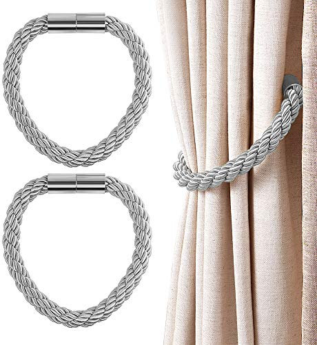 SZSMD Magnetische Vorhang Raffhalter,Vorhanghalter 2 Stücke,Vorhanghalter Magnetisch,Vorhang Halter,Magnetisch Gardinenhalter für Heim- und Bürodekoration,2 Stück