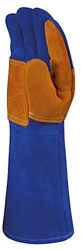 Deltaplus Guantes de soldador anticalor, color azul