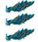 11 Blauer Pfau Weihnachtsschmuck mit Clip, Geschlossener Schwanzfedervogel mit Glitzer, Deko-Set für Weihnachtsbaum (3Pack)