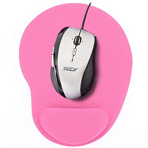 Tappetino per Mouse con poggiapolsi in Gel, Comodo, Computer ergonomico, Rosa