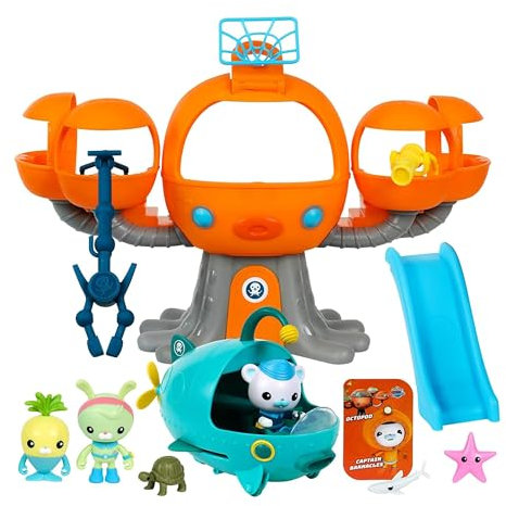 Quoersrti Amazon Exclusive - Octopod Playset | 8 Pieces Including Deep Sea Captain Barnacles & Gup A