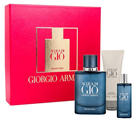 Giorgio Armani, Pflege-Set, Acqua di Gio Profondo für Herren, Parfum und Gel Douche