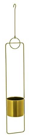 Meinposten Blumenampel hängend Blumentopf Ampel Übertopf Hängetopf Pflanztopf Metall Gold