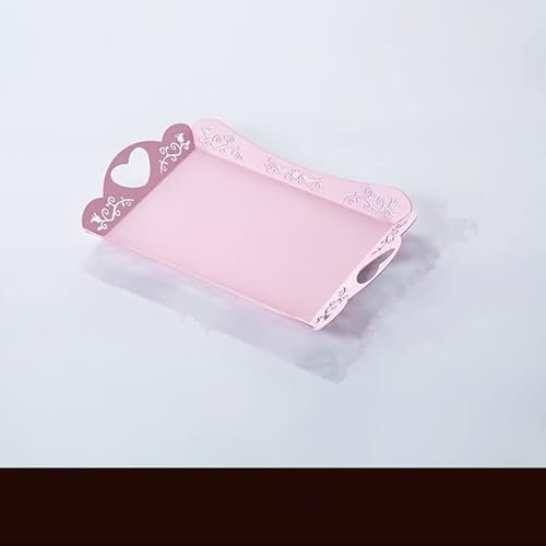 Crysdaralovebi Rosa Süßer Dessert Tisch Lieferant Baker Schaukasten Tortenständer Hochzeit Requisiten Dekoration Werkzeuge Hohl Spitze Tablett Dessert Candy Bar (Nr. 12)