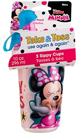 The First Years Take & Toss Disney Lot de 3 gobelets Minnie Mouse 300 ml