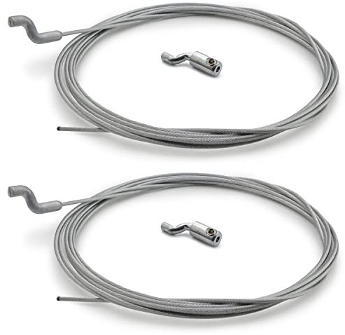 Easyboost Câble de Gaz Souple Ø1.5mm avec Embout Z et Serre-câble en Z Longueur 2.5m Accélérateur Carburateur Poignée Réparation pour Tondeuse Débroussailleuse Motoculteur Jardin (2 câbles)