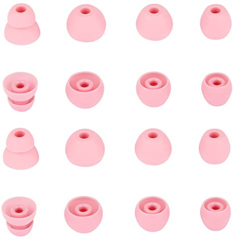 CYADCI Ear Tips Replacement Earbud Tips Compatible with Beatsx,Urbeats,Power Beats Pro in-Ear Headphones, 8 Pairs Replacement Eartips Silicone Earbuds Buds Set,Pink