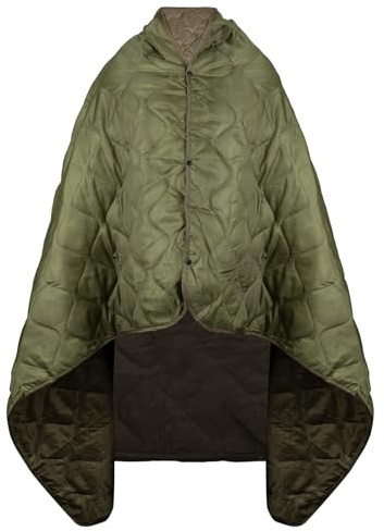 Tongcamo Poncho Liner Military Woobie Outdoor Camping Woobie Blanket for Travel, Beach, Grass, Picnic, Car Emergency, Outdoor, Survival