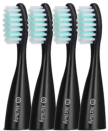 MitButy Zahnbürstenaufsätze Ersatzköpfe für elektrische Zahnbürsten mit Sonic-Puls-Technologie zur Zahnreinigung/Plaque-Entfernung Erwachsene Packung mit 4 Bürstenköpfen in Weiß