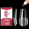 500 Stück Nageltips,Falsche Nägel Tips Set,Full Cover Tips für Gelnägel,Klare Acryl Nägel Künstliche Fingernägel,12 Größen,für Nagelstudios und DIY-Nagelkunst(Mittelgroßer Sarg)