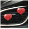 CGEAMDY 2Pcs Clips De Ventilation Pour Climatisation De Voiture, Coeur d'Amour Rassisanteur d'Air, Décoration De Parfum, Coup De Bling Accessoires (Rouge)