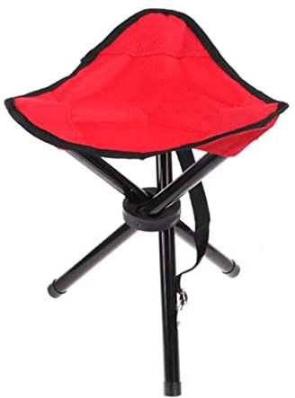 BESPORTBLE 600d Oxford Klapp Camping Hocker Rot Sitz Dreibeinigen Stativ Hocker Für Angeln Wandern Picknicks