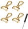 4pcs Snap Hook Swivel Clasp, 0.8in D-Rings Swivel Snap Hooks with Small Screwdrivers Replacement Alloy Lobster Claw Clasps for Keychain Purse Crossbody Handbags DIY Accessories (Gold)