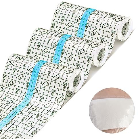 ACWOO Tattoo Folie, 3 Rollen Tattoo Pflaster, 15cm x 1m Tattoo Aftercare, Groß Tattoo Pflaster Wasserdicht,Tattoofolie, Transparent Bandage, Tattoo Folie Heilung, Second Skin Tattoo