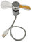 Baoblaze Flexibler Lüfter, LED-Uhrenlüfter mit Temperatur, tragbarer Desktop-Mehrzweck-Schwanenhalsventilator, USB-Uhrenventilator für Gadgets,
