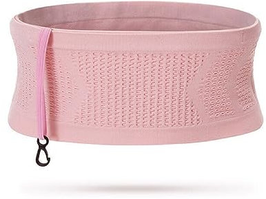Elastisches Laufband mit innovatives Design und 360-Grad-Öffnung, Nylon Huftgürtel M Rosa