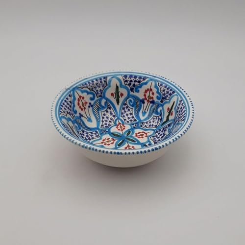 Saladier Marocain Turquoise Liseré - D 20 cm